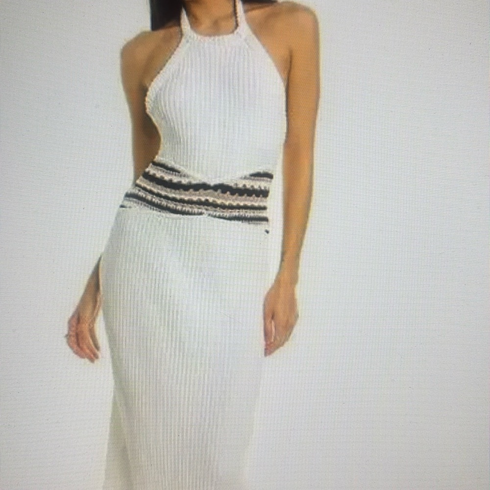 NWT Ramy Brook Theo Knit Halter dress. Midi.  Size Large